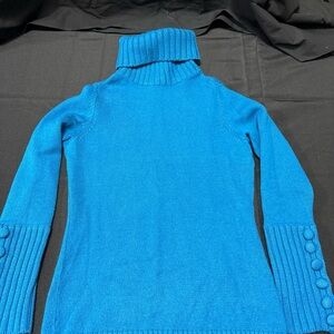 Banana Republic Blue Turtleneck Cotton Sweater size S